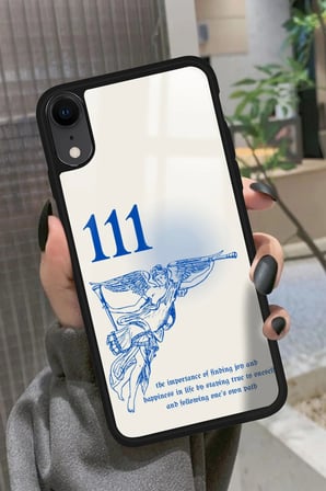 Apple iPhone Xr Uyumlu 111 Yazılı Parlak Silikon Kılıf