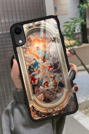 Apple iPhone Xr Uyumlu Rönesans Tasarımlı Parlak Silikon Kılıf