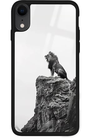 Apple iPhone Xr Uyumlu Aslan Tasarımlı Parlak Silikon Kılıf