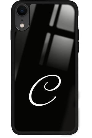 Apple iPhone Xr Uyumlu C Harfi Yazılı Parlak Silikon Kılıf