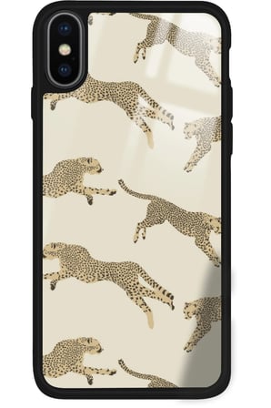 Apple iPhone Xs Max Uyumlu Leopar Tasarımlı Parlak Silikon Kılıf