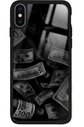 Apple iPhone Xs Max Uyumlu Money Tasarımlı Parlak Silikon Kılıf