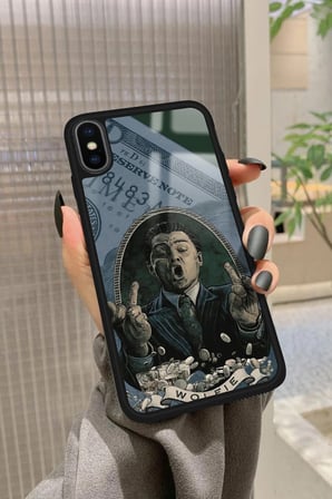 Apple iPhone Xs Max Uyumlu Money Tasarımlı Parlak Silikon Kılıf