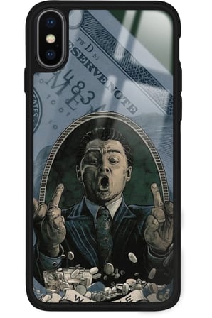 Apple iPhone Xs Max Uyumlu Money Tasarımlı Parlak Silikon Kılıf