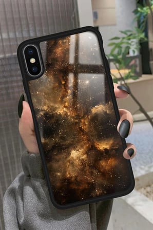 Apple iPhone Xs Max Uyumlu Soyut Sanat Tasarımlı Parlak Silikon Kılıf