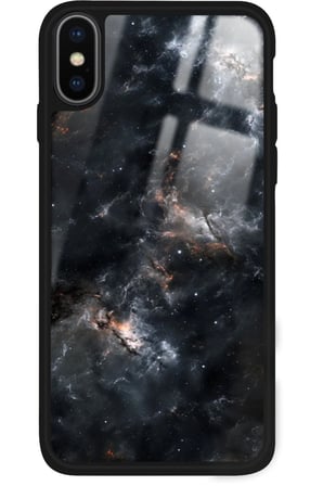 Apple iPhone Xs Max Uyumlu Soyut Sanat Tasarımlı Parlak Silikon Kılıf