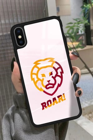 Apple iPhone Xs Max Uyumlu Aslan Tasarımlı Parlak Silikon Kılıf