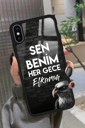 Apple iPhone Xs Max Uyumlu Taraftar Sözü Yazılı Parlak Silikon Kılıf