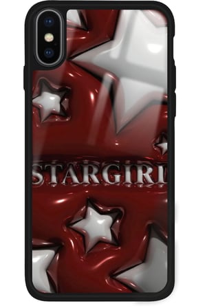 Apple iPhone Xs Uyumlu Star Girl Tasarımlı Parlak Silikon Kılıf