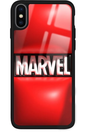 Apple iPhone Xs Uyumlu Marvel Tasarımlı Parlak Silikon Kılıf