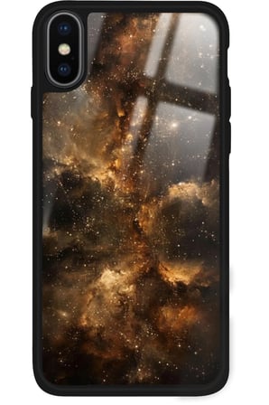 Apple iPhone Xs Uyumlu Soyut Sanat Tasarımlı Parlak Silikon Kılıf