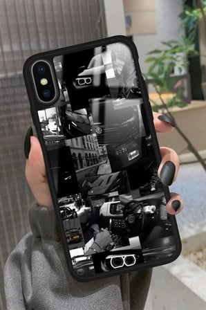 Apple iPhone Xs Uyumlu Araba Posteri Tasarımlı Parlak Silikon Kılıf
