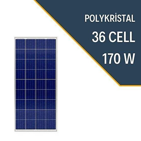 170W POLYKRİSTAL GÜNEŞ PANELİ