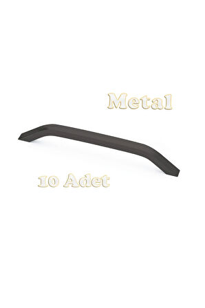 İdil Alüminyum Metal Lüks Modern Mobilya Çekmece Mutfak Dolabı Kulpu Siyah 160mm (10 Adet)