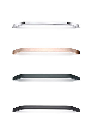 İdil Alüminyum Metal Lüks Modern Mobilya Çekmece Mutfak Dolabı Kulpu Siyah 160mm (10 Adet)