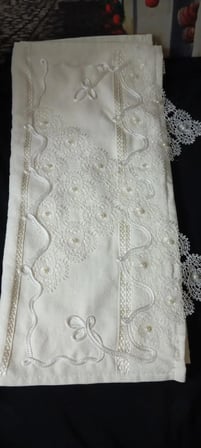 İğne Oyalı 50x90 Kadife Çeyizlik Havlu 2'li Set
