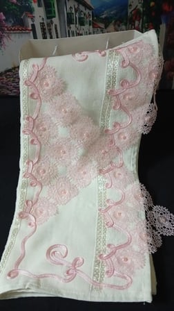 İğne Oyalı 50x90 Kadife Çeyizlik Havlu 2'li Set