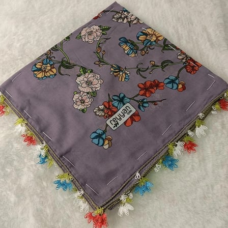 el emeği i̇ğne oyası yazma , fular ,yemeni, mevlit örtüsü , baş örtüsü 4 kenarı oyalı %100 pamuk 100*100cm