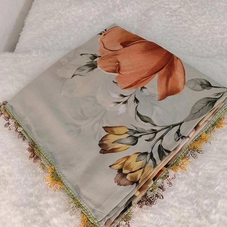 el emeği i̇ğne oyası yazma , fular ,yemeni, mevlit örtüsü , baş örtüsü 4 kenarı oyalı %100 pamuk 100*100cm