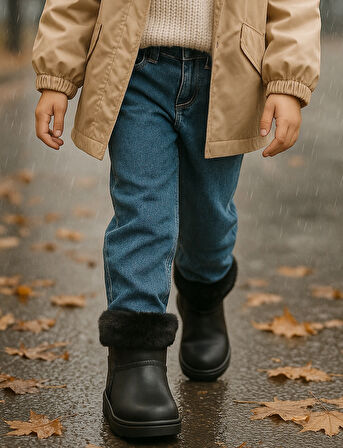 Çocuk Kışlık Kar Yağmur Botu– Su Geçirmez, Peluş Astarlı, EVA  W10290-225 Tokio Borreguito Modeli