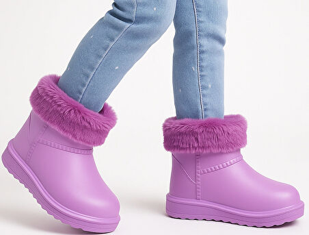 Çocuk Kışlık Kar Yağmur Botu– Su Geçirmez, Peluş Astarlı, EVA  W10290-225 Tokio Borreguito Modeli