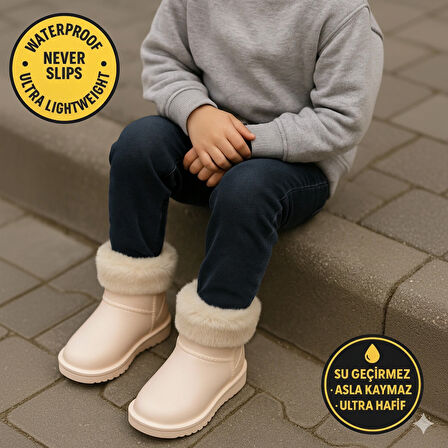 Çocuk Kışlık Kar Yağmur Botu– Su Geçirmez, Peluş Astarlı, EVA  W10290-225 Tokio Borreguito Modeli