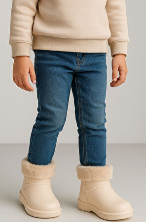 Çocuk Kışlık Kar Yağmur Botu– Su Geçirmez, Peluş Astarlı, EVA  W10290-225 Tokio Borreguito Modeli