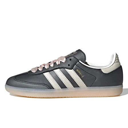 adidas Samba OG Black Pink Ribbon Laces W