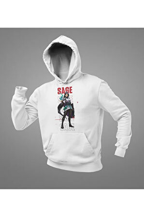 Sage Karakter Baskılı Unisex Oversize Vallorant Hoodie