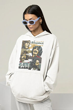 The Beatles Get Back Baskılı Unisex Oversize Müzik Grubu Hoodie