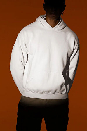 Baskısız Unisex Oversize Basic Hoodie