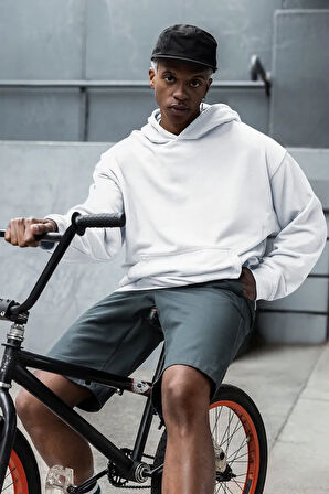 Baskısız Unisex Oversize Basic Hoodie