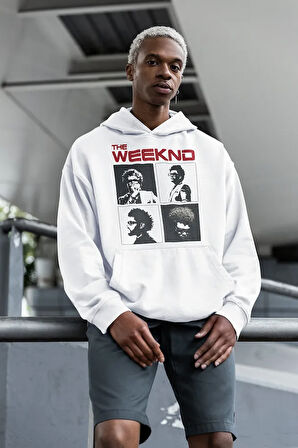 Tasarım The Weeknd Baskılı Unisex Oversize Rapper Hoodie