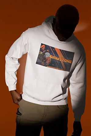 Brimstone Smoke Baskılı Unisex Oversize Vvalorant Hoodie