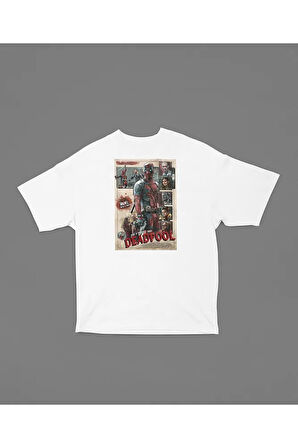 God's Perfect Idiot Deadpool Baskılı Unisex Oversize Tişört