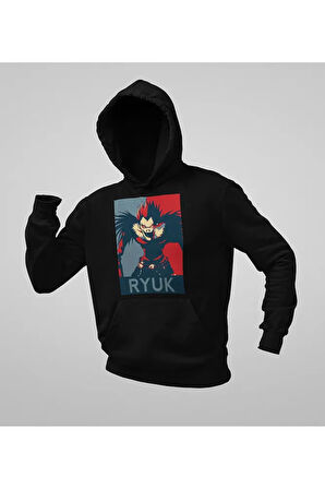 Ryuk Anime Karakter Baskılı Unisex Oversize Hoodie