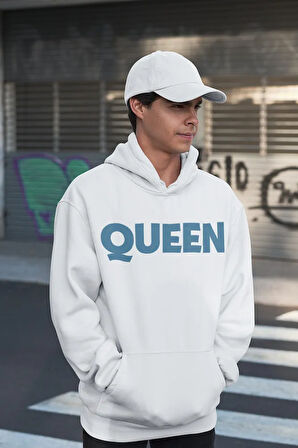 Queen Baskılı Unisex Oversize Müzik Grubu Rock Metal Hoodie