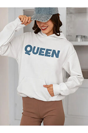 Queen Baskılı Unisex Oversize Müzik Grubu Rock Metal Hoodie