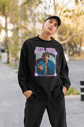 Justin Bieber Baskılı Unisex Oversize Şarkıcı Sweatshirt