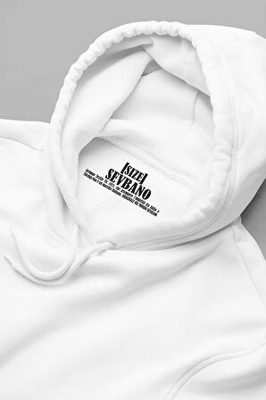 Rock In Roll Baskılı Unisex Oversize Hoodie