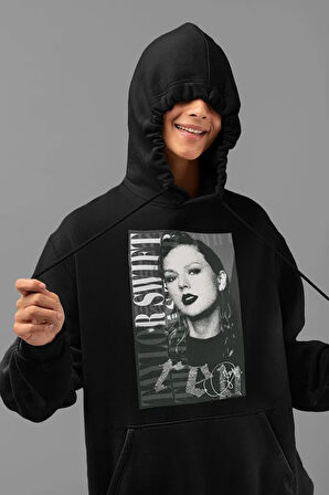 Red Taylor Swift Baskılı Unisex Oversize Şarkıcı Hoodie