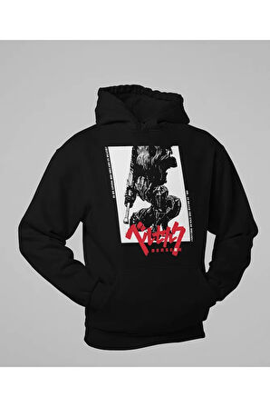 Berserk Anime Nuts Baskılı Unisex Oversize Hoodie
