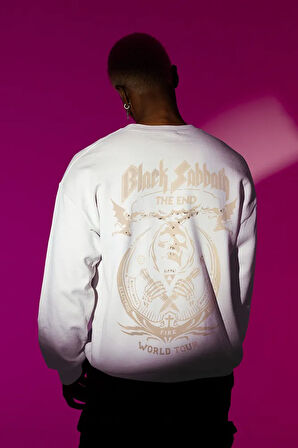Black Sabbath Baskılı Unisex Oversize Müzik Grubu Sweatshirt