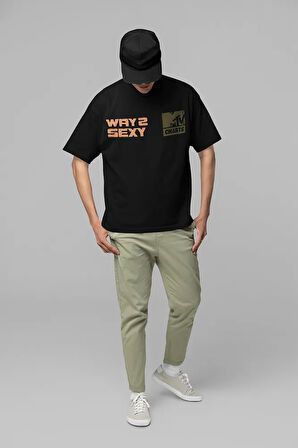 Drake Way 2 Sexy Yazılı Baskılı Unisex Oversize Tasarım Rapper Tişört