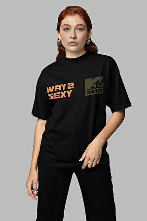 Drake Way 2 Sexy Yazılı Baskılı Unisex Oversize Tasarım Rapper Tişört