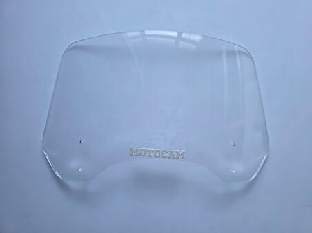 MOTOCAM Rüzgar Saptırıcı Deflektör Camı 2 Delikli 3.5cm 32x18cm Şeffaf Renkli   (APARATSIZDIR)