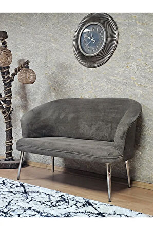 İkili TEDDY Krom Kaplama Sivriltme Ayak Çay Seti Koltuk İkili Berjer , Balkon, Salon, Ofis Kahverengi Renk 40,5 Boyut/Ebat