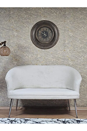 İkili TEDDY Krom Kaplama Sivriltme Ayak Çay Seti Koltuk İkili Berjer , Balkon, Salon, Ofis Krem Renk 40,5 Boyut/Ebat