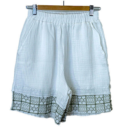 Süper Hafif %100 Pamuk 2 katlı Müslin | Şort - Tişört | İkili Takım | Pijama | Gots Sertifikalı