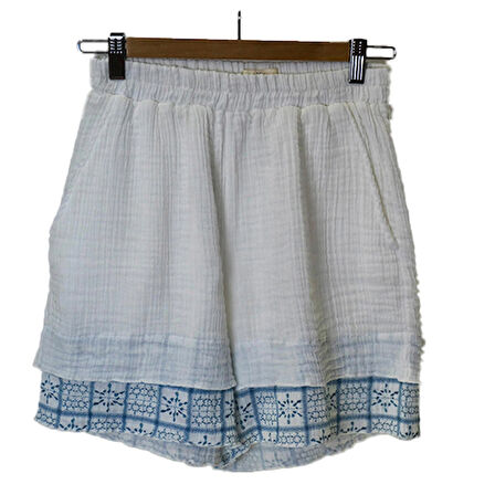 Süper Hafif %100 Pamuk 2 katlı Müslin | Şort - Tişört | İkili Takım | Pijama | Gots Sertifikalı